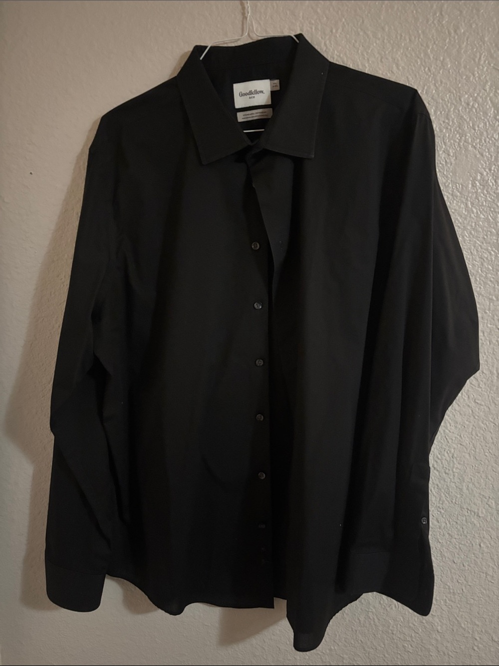 Goodfellow & Co Black Long-Sleeve Button-Down Dress Shirt